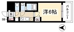 プレサンス新栄ユリシス 1Kの間取図画像