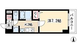 ベレーサ金山 1Kの間取図画像