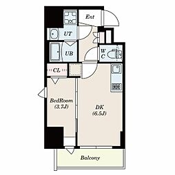 エスリードレジデンス上前津フロント 1DKの間取図画像