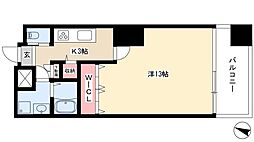 M・Mレジデンス 1Kの間取図画像