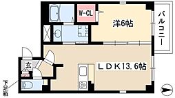 axissakae5 1LDKの間取図画像