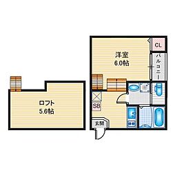ハーモニーテラス神前5 1SKの間取図画像