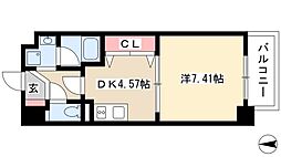 ポポラーレ白鳥 1Kの間取図画像