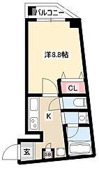 アールズコート新瑞橋駅前 1Kの間取図画像