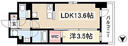 TENAS丸の内 1LDKの間取図画像