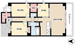 シャルム御器所 3LDKの間取図画像
