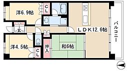 パークホームズ覚王山サウス 3LDKの間取図画像