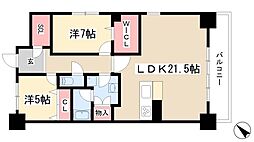 ロイヤルパークス千種 2LDKの間取図画像