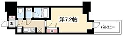 セイワパレス丸の内駅前プレミア 1Kの間取図画像
