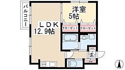 RIVO瑞穂通 1LDKの間取図画像