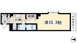 アプリコットガーデン 1Kの間取図画像