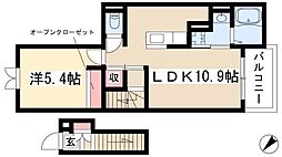 K-アイリス 1LDKの間取図画像
