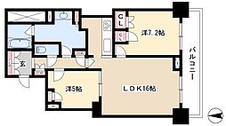 グランスイート千種タワー 2LDKの間取図画像