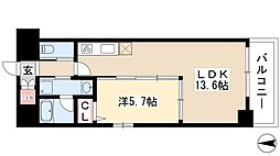 ラヴィータ泉 1LDKの間取図画像