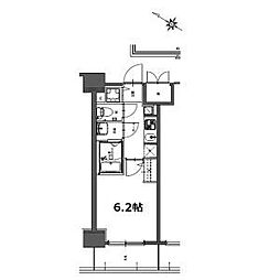 S-RESIDENCE神宮西駅前ascent 1Kの間取図画像