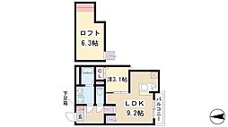 ファミリーステージ川名2 1LDKの間取図画像
