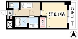 シェリール東桜 1Kの間取図画像