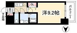 プレサンス栄フェル 1Kの間取図画像