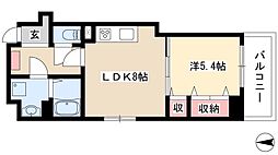 ボワ・ド・ブローニュ 1LDKの間取図画像