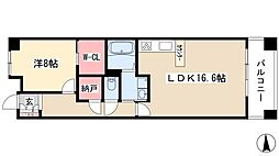 グラン・アベニュー名駅南 1LDKの間取図画像