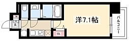 メイクスデザイン鶴舞 1Kの間取図画像