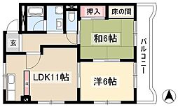メゾンドカワナ 2LDKの間取図画像