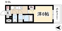 メイクスアート上前津6 1Kの間取図画像