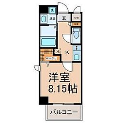 シャルマン新栄 1Kの間取図画像