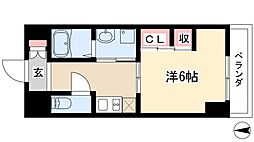 エグゼ原 1Kの間取図画像