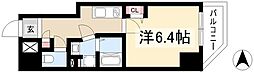 ディアレイシャス東別院3 1Kの間取図画像