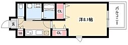 PartirJINGUMINAMI 1Kの間取図画像
