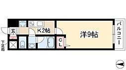 セレブランド堀田駅前 1Kの間取図画像