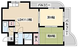 第二近藤ビル 2LDKの間取図画像