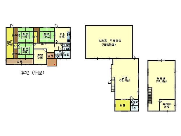 紀の川市中三谷408、409-1(4SDK)の間取り