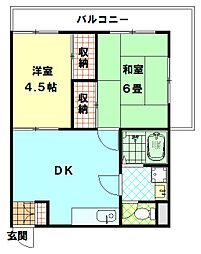 エクセレンス成増 2DKの間取図画像
