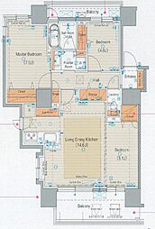 シティホーム札幌大通イーストザレジデンス 3LDKの間取図画像