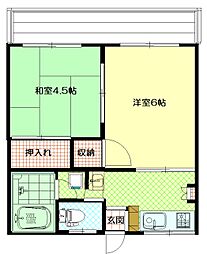マンション加藤 2Kの間取図画像