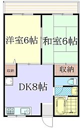 間取図画像 2DK