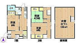 泉町貸家 3階3Kの間取り