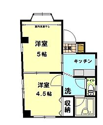ハイツ春日町 3階2Kの間取り