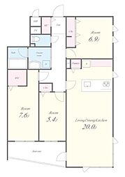 Stadt Nerima-kasugacho 2階3LDKの間取り