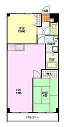 第3桜マンション 2LDKの間取図画像