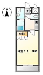 モンテ・アンヴェリーノ 1Kの間取図画像