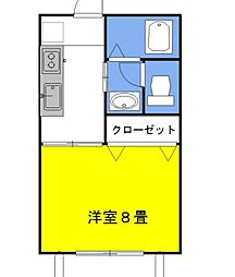 グラシアス・オーレ2nd 1Kの間取図画像
