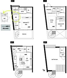 SEBONヴァンヴェール成城 2LDKの間取図画像