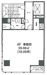 畑山第1ビル ワンルームの間取図画像