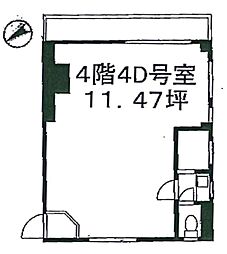 末よしビル別館 ワンルームの間取図画像