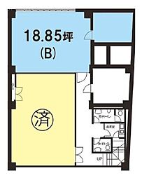 赤坂余湖ビル ワンルームの間取図画像