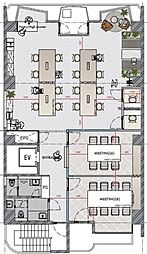 パシフィックスクエア九段南 ワンルームの間取図画像