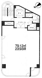 第2昭和ビル ワンルームの間取図画像
